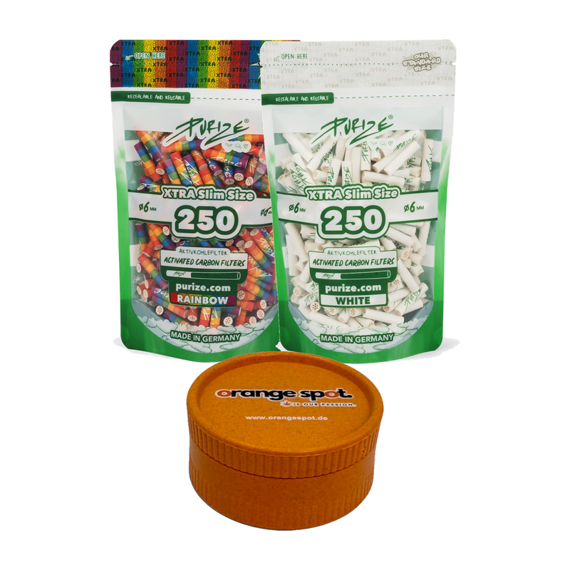 PURIZE Aktivkohlefilter Bundle – The Orange Spot Grinder gratis