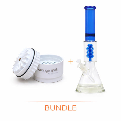 Keramik Grinder + Premium Glasbong Bundle