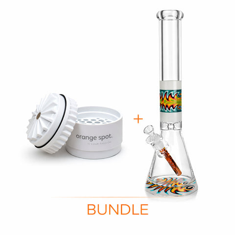 Keramik Grinder + Premium Glasbong Bundle