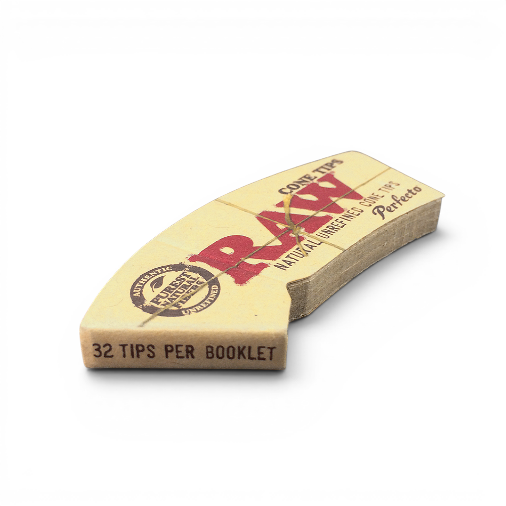 RAW Cone Tips mit 32 konischen perforierten Filtertips aus naturbelassenem Papier