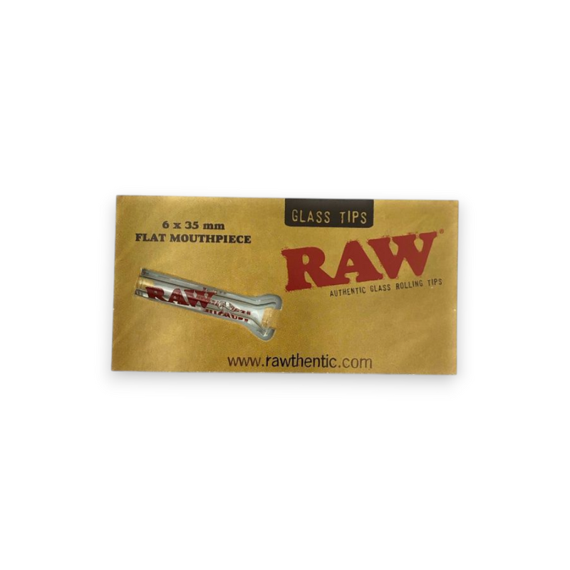 RAW Glass Tips 6 × 35 mm flaches Mundstück