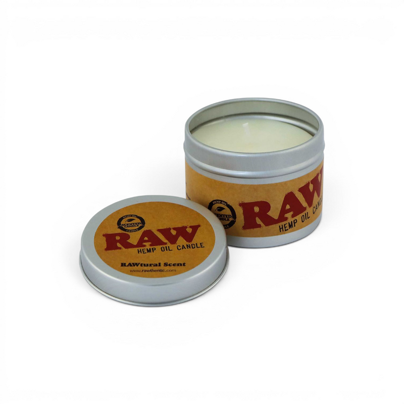 RAW Hemp Oil Candle RAWtural Scent Duftkerze in Metalldose mit Sojawachs und Hanfsamenöl