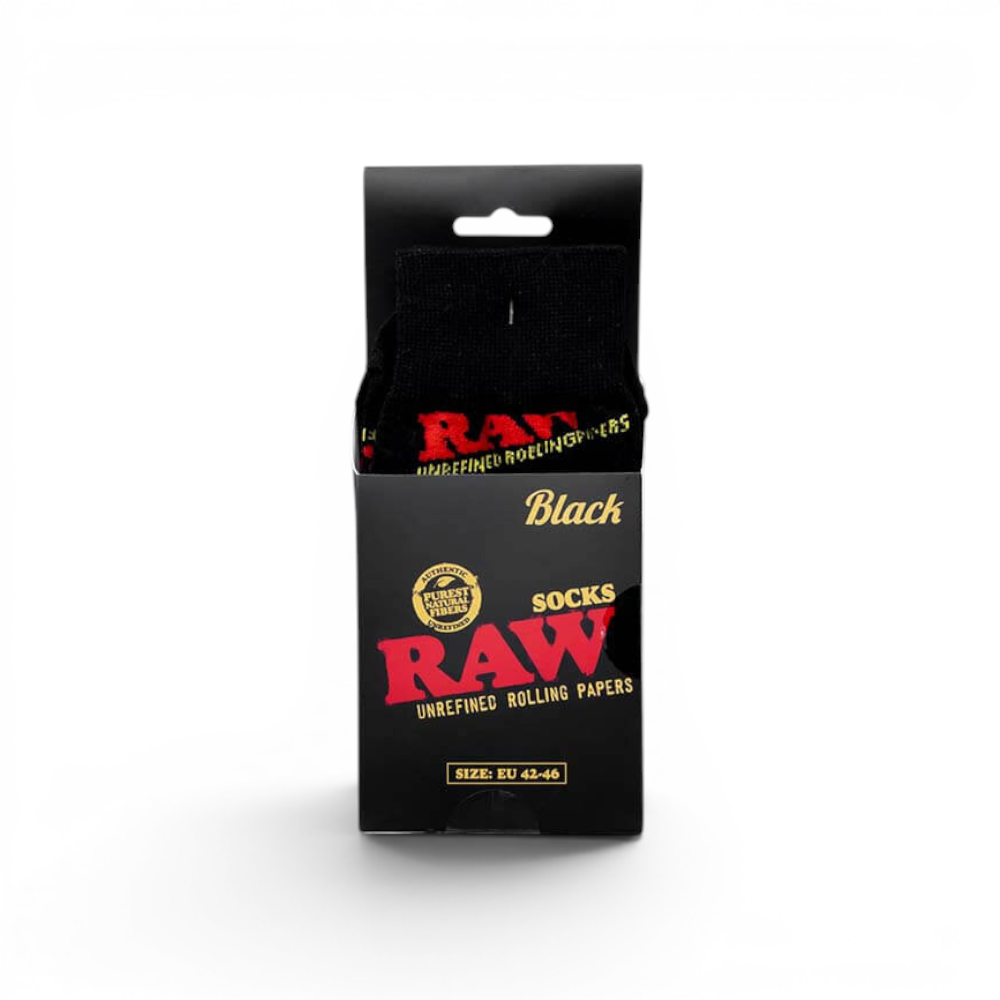 Schwarze RAW Black Socks aus Baumwolle in Größe EU 42–46