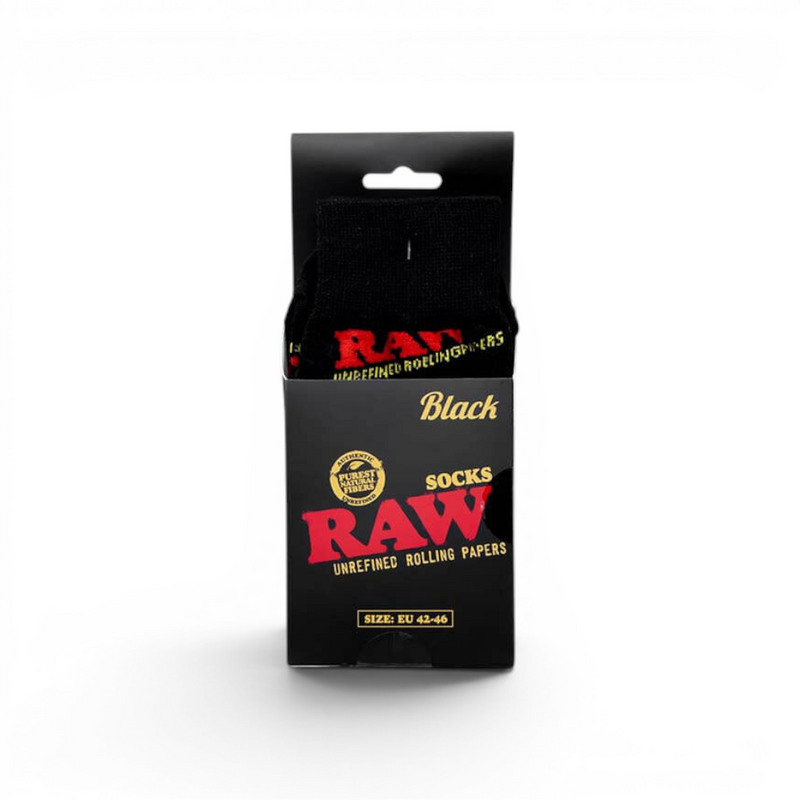 Schwarze RAW Black Socks aus Baumwolle in Größe EU 42–46