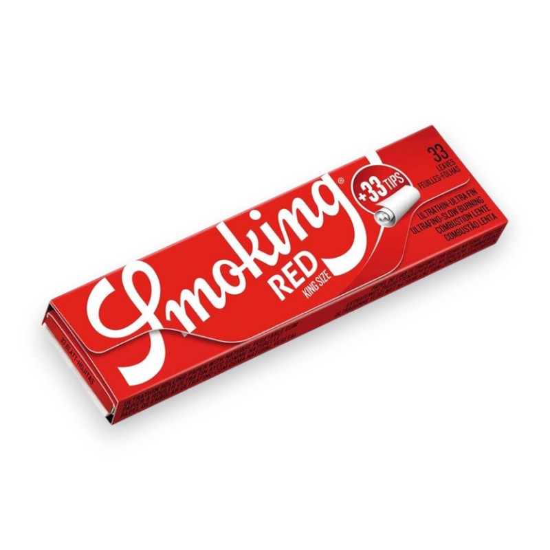 Smoking RED - King Size Papers mit Tips