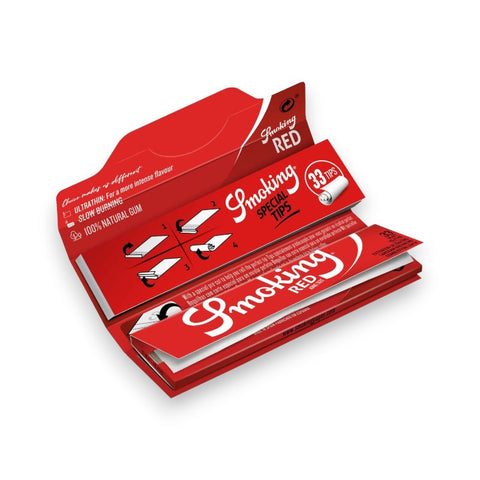 Smoking RED - King Size Papers mit Tips