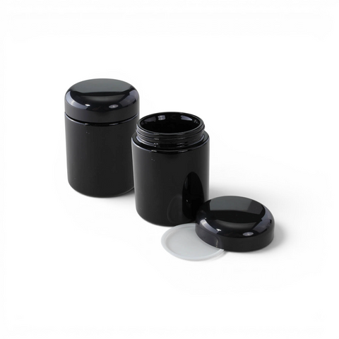 Black Leaf Weithalsdose Violettglas